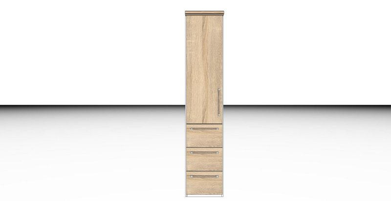 Nolte German Furniture HORIZONT 100 - 7804413 Hinged Door planning wardrobe with 1 Door and 3 Drawers