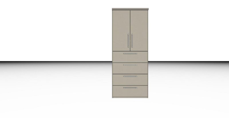 Nolte German Furniture HORIZONT 100 - 7808414 Hinged Door planning wardrobe with 2 Door and 4 Drawers