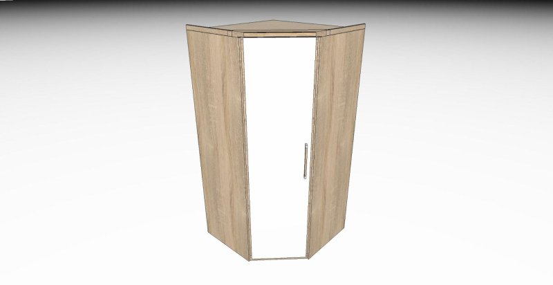 Nolte German Furniture HORIZONT 100 - 7892410 Hinged Door Corner Wardrobe with 1 Door