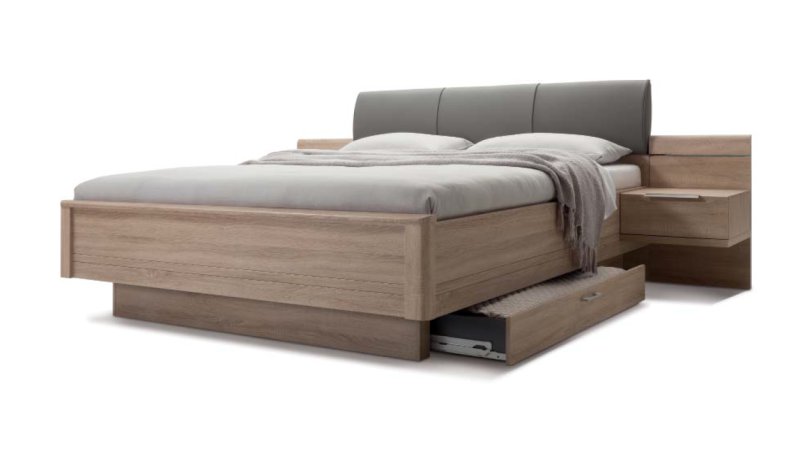 Nolte German Furniture Nolte Mobel - Concept me 500 - 5970980 Bed Frame with Padded Headboard and Storage