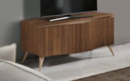 Saltarelli Mobili Saltarelli Emozioni Walnut Small TV Support Base With Wooden Top