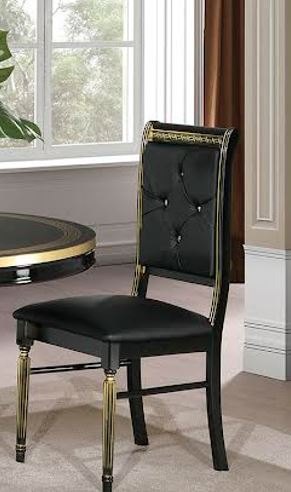Accadueo H2O H2O Design Aurora Black-Gold Chair With Crystals