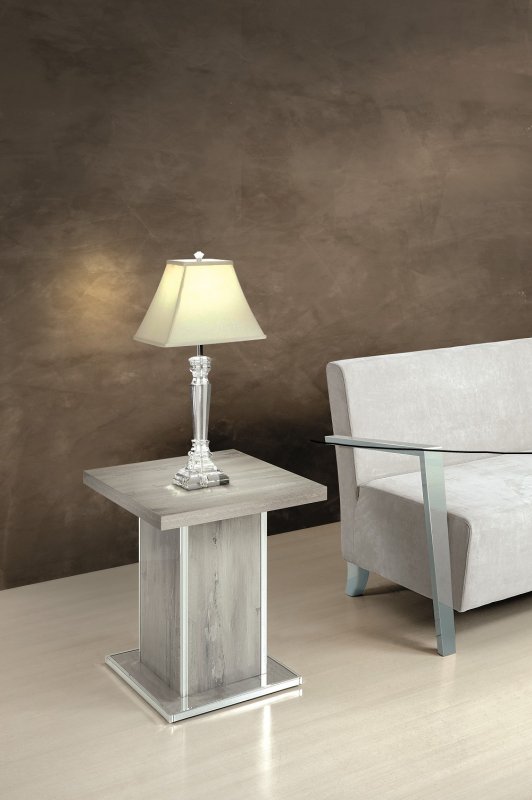 Accadueo H2O H2O Design Alexa Light Grey Glossy Lamp Table