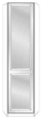 4 Door Sliding Wardrobe with 2 Centre Crystal Mirrors and 2 Wooden Doors with 5 Panels,synchronous o