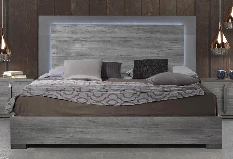 Tuttomobili Italy Tuttomobili Evelyn Grey Bed With LED Light