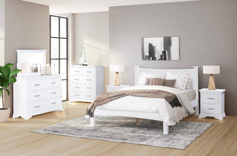 Crowther Lipari White Bedroom