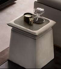 Arredoclassic Arredoclassic Adora Allure Large Side Table With Top In Stonewear And Higher Height