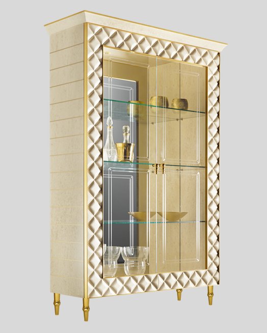 Arredoclassic Arredoclassic Adora Sipario 2 Door Glass Cabinet