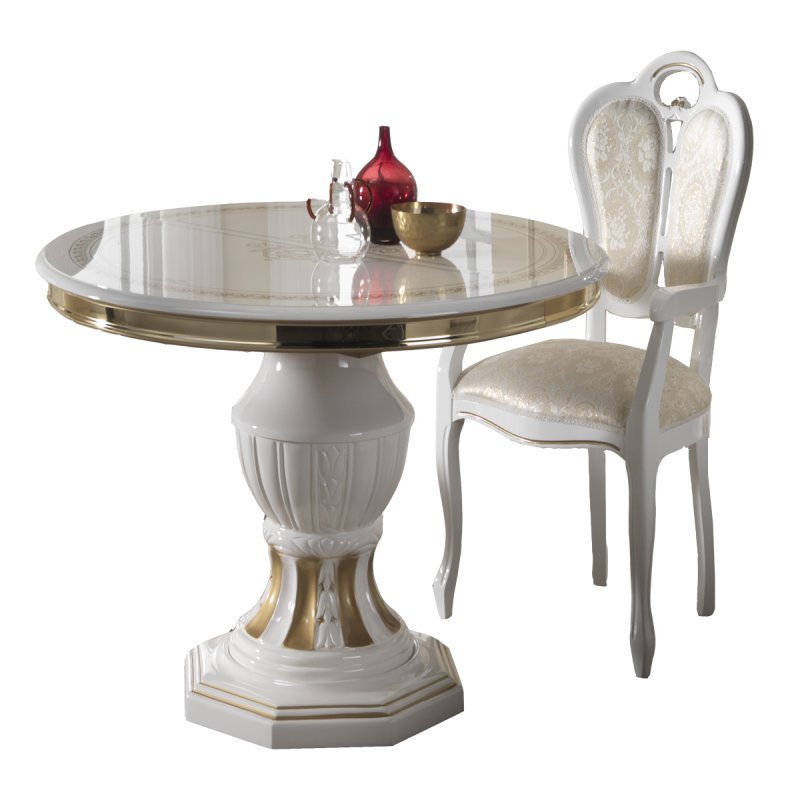 Ben Company Ben Company Betty White Gold Round Extendable Table
