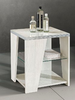 Accadueo H2O H2O Design Margot White-Silver Lamp Table