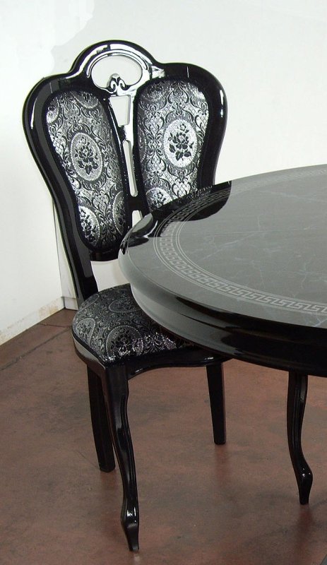 Ben Company Ben Company New Venus Black & Silver Giglio Chair