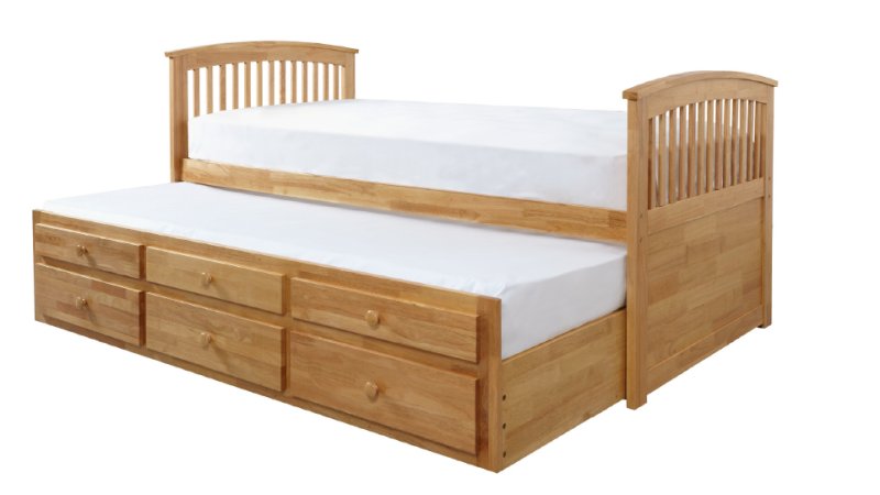 Marcell Hardwood Captains Bed Frame