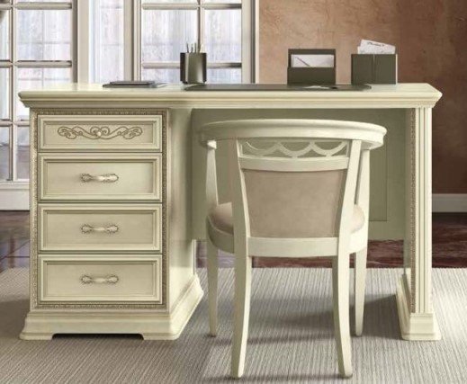Camel Group Camel Group Torriani Ivory Writing Desk With Drawers