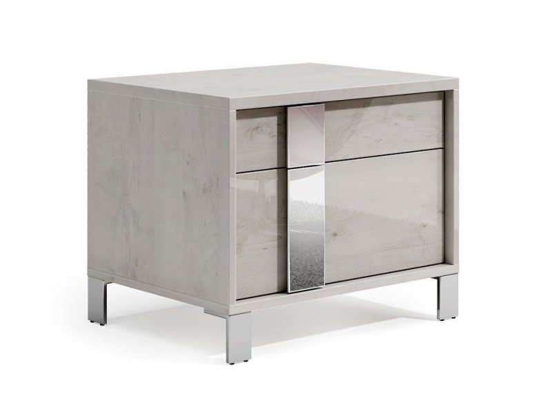Tuttomobili Italy Tuttomobili Emma Frosted Ash 2 Drawers Night Stand