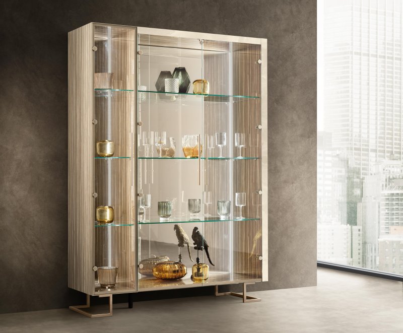 Arredoclassic Arredoclassic Adora Luce Light 3 Doors Cabinet (right or left column) With Glass Shelves