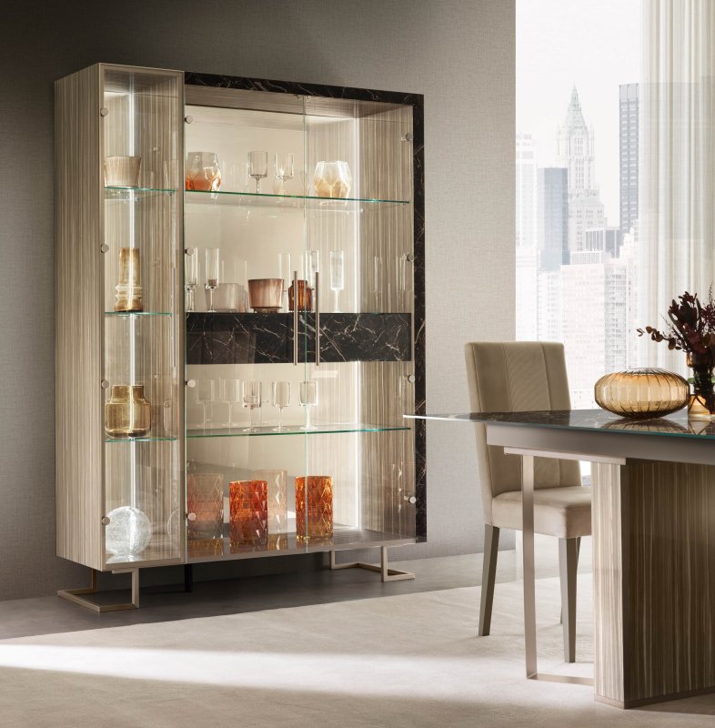 Arredoclassic Arredoclassic Adora Luce Dark 3 Doors Cabinet (right or left column) With Central Drawer