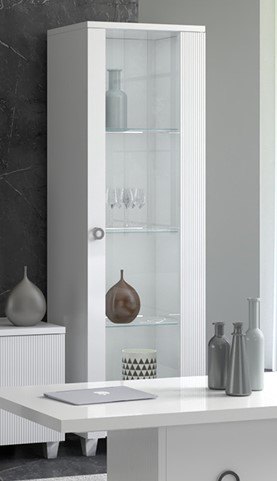 San Martino Italy San Martino Elite 1 Right Door Glass Cabinet With LED Lights