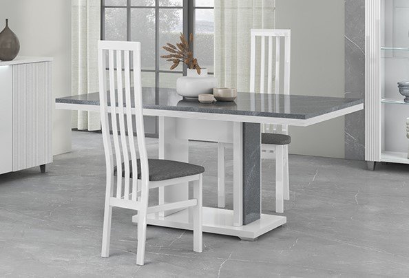 San Martino Italy San Martino Elite Grey Top Fixed Rectangular Wood Table