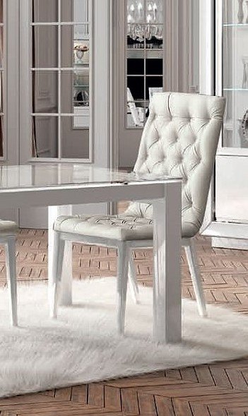 Camel Group Camel Group Dama Bianca White Capitonne Dining Chair