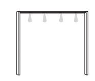 Wiemann German Furniture Passe-partout frames With LED lights width 350 cm (Set of 7)W 356.4cm x H 220cm x D 12.5cm