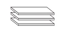 Wiemann German Furniture 3 shelves for compartment width 34.5cm 3 items W 34.5cm x H 2.2cm x D 51.5cm