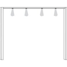 Wiemann German Furniture Passe-partout Frames with LED lights Width per side profile: 3.2 cm 5 lights For Width 250cm Of Height 220cm W 256.4cm X D 12.5cm X H 220cm