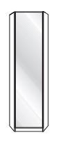 Wiemann German Furniture Extended corner unit Right-hand-hinged door 1 door Front crystal mirror W 93cm x D 93cm x H 216cm