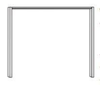 Wiemann German Furniture Passe-partout frames Width per side profiles: 3.2 cm, without lights for width 50 cm W 56.4cm X D 12.5cm X H 220cm