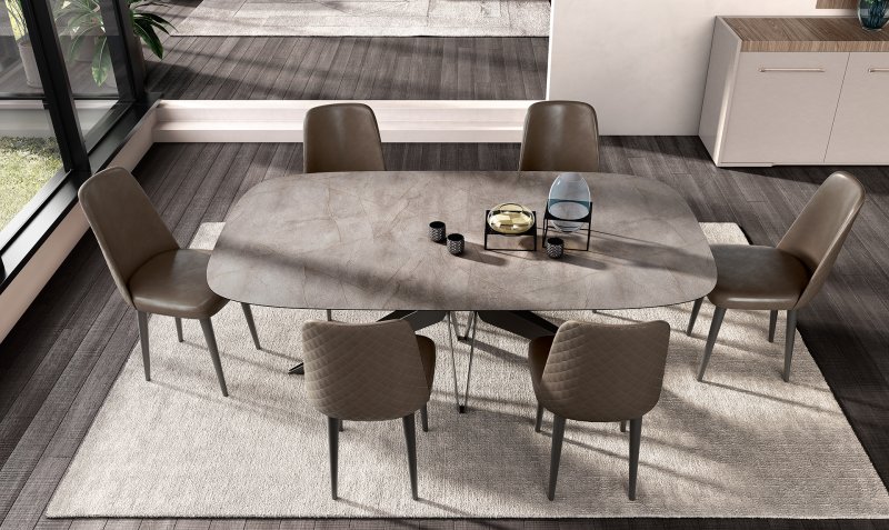 Status SRL Italy STATUS NORA ROPE DINING TABLE FIXED TOP