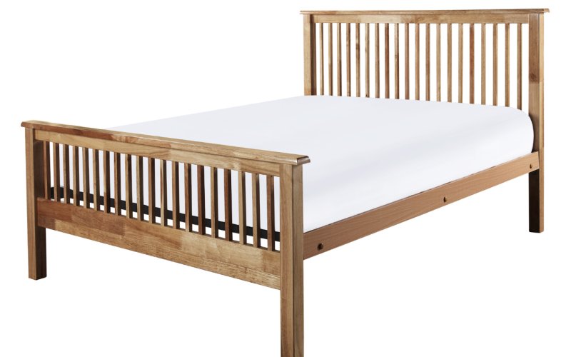 Crowther Madrid Hardwood High Foot End Bed Frame