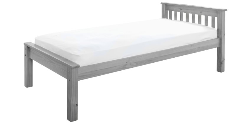 Crowther Devon Solid Pine Bed Frame in Grey Painted Finish