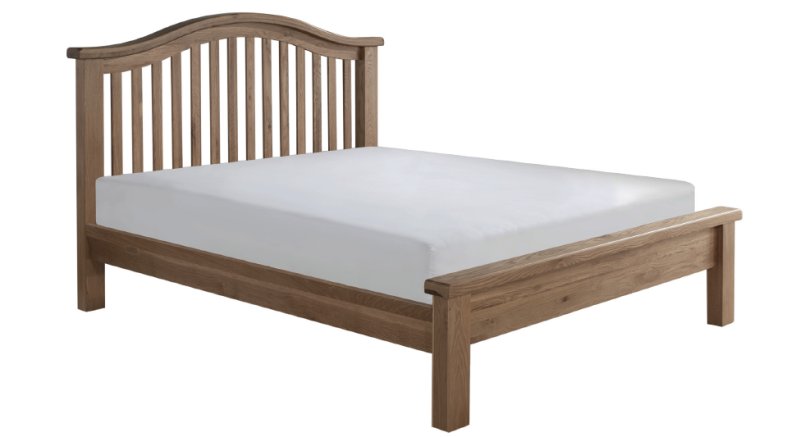 Crowther Minnesota Low End Bed in Natural Oak High Gloss Finishing
