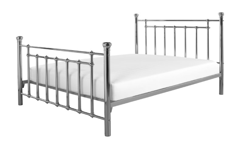 Crowther Kensington Shiny Nickel Bed Frame