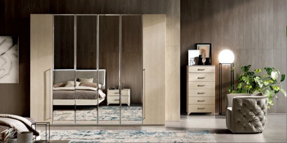 Camel Group Camel Group Round Sabbia Wardrobe With Mirror