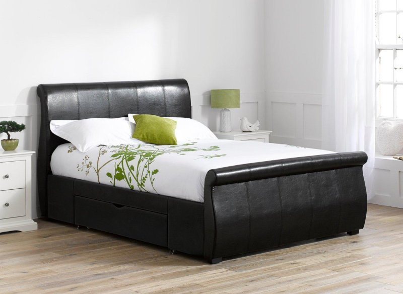 Crowther Vogue Leather Bed