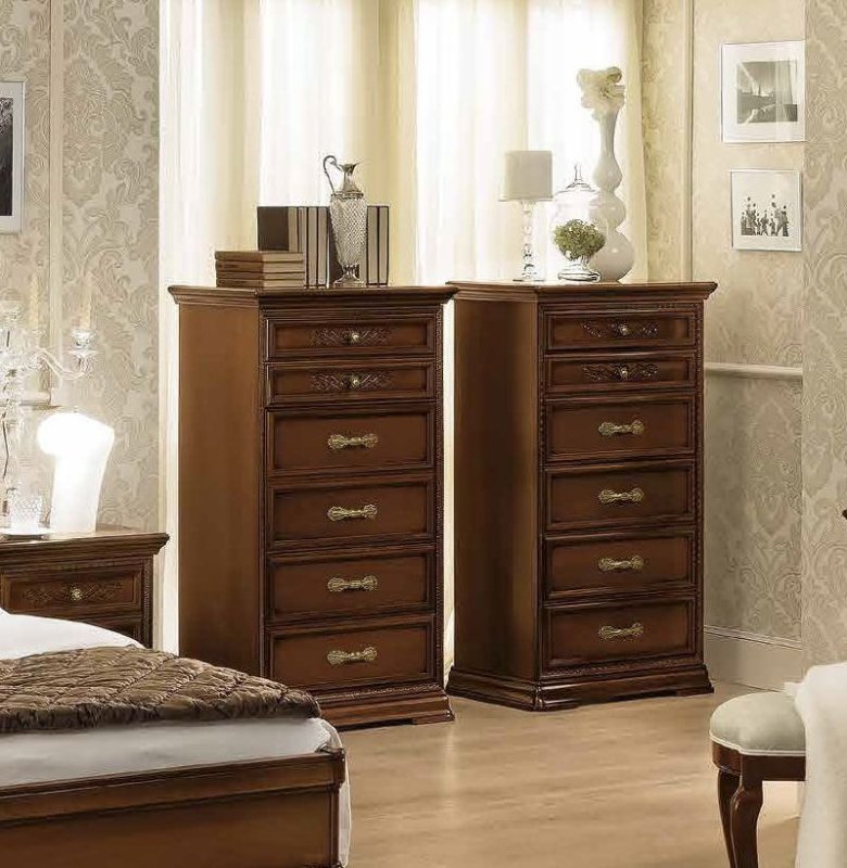 Camel Group Camel Group Torriani Walnut 6 Drawer Chest