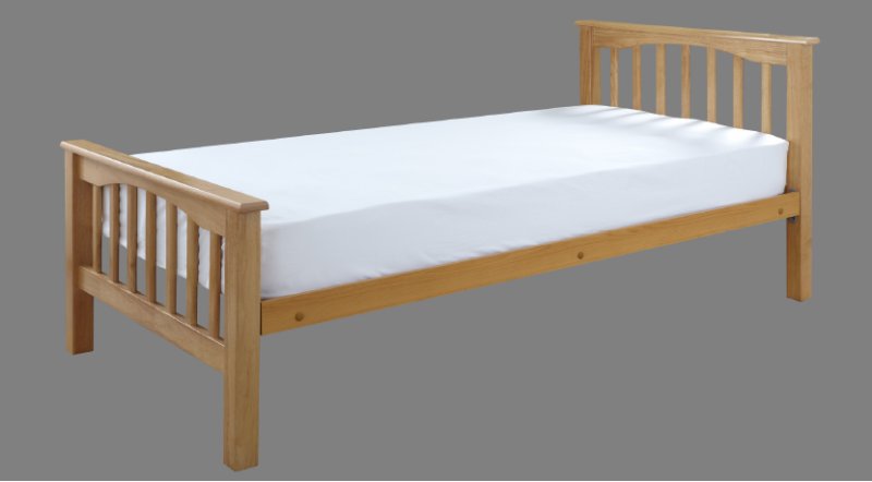 Crowther Sandra Beech Finish Hardwood High Foot End Bed Frame
