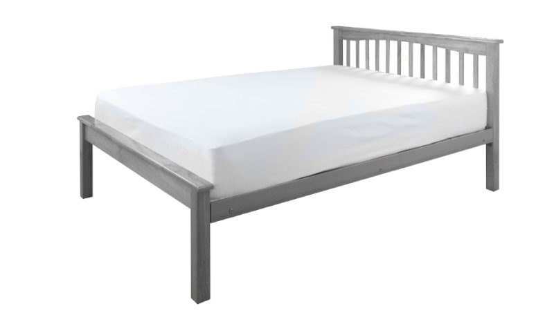 Crowther Sandra Grey Finish Hardwood Low Foot End Bed Frame