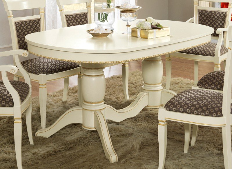 Camel Group Camel Group Treviso White Ash Oval Extendable Dining Table