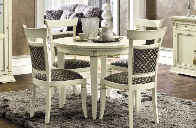 Camel Group Camel Group Treviso White Ash Round Extendable Dining Table With 1 Extension