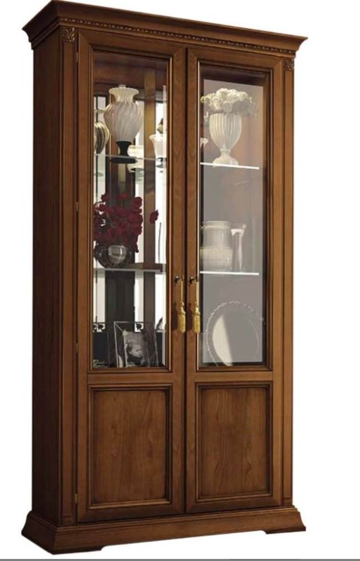 Camel Group Camel Group Treviso Cherry 2 Door Vitrine with Wooden Shelves