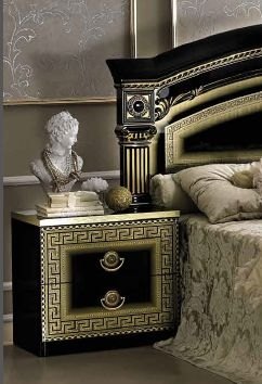 Camel Group Camel Group Aida Black and Gold Bedside Table