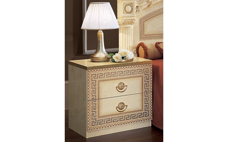 Camel Group Camel Group Aida Ivory and Gold Bedside Table