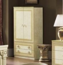 Camel Group Camel Group Aida Ivory and Gold 2 Door Wardrobe With 2 Drawers