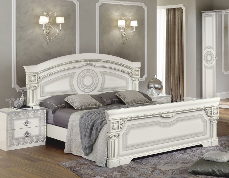 Camel Group Camel Group Aida White and Silver Bed