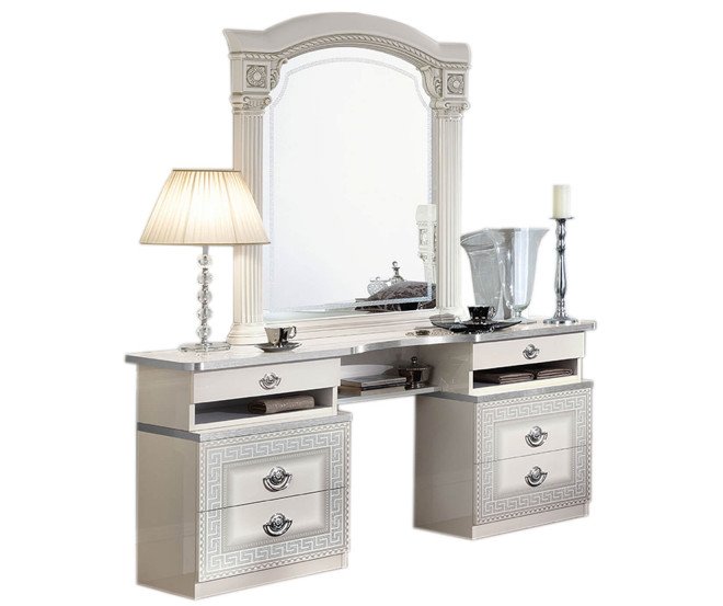 Camel Group Camel Group Aida White and Silver Vanity Dresser