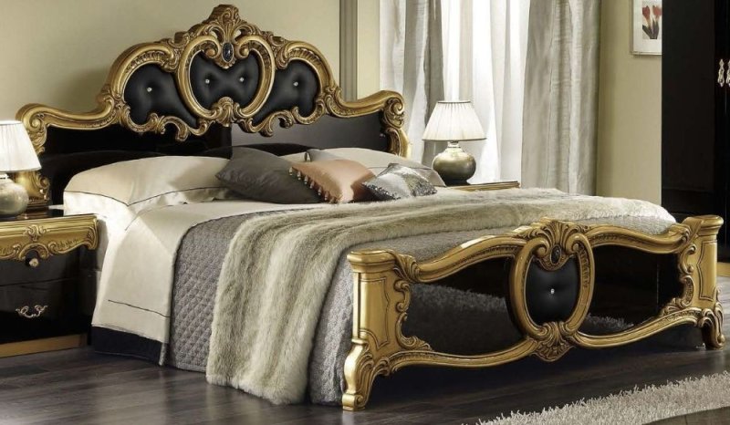 Camel Group Camel Group Barocco Black and Gold Bed