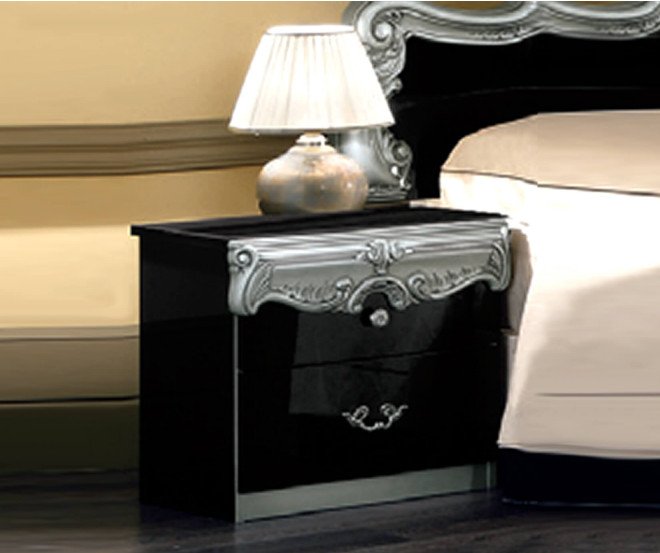 Camel Group Camel Group Barocco Black and Silver Bedside Table