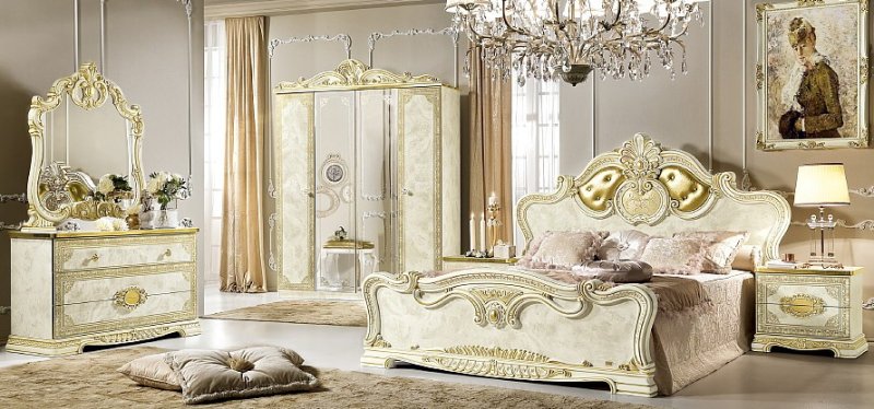 Camel Group Camel Group Leonardo Ivory and Gold Bedroom Set