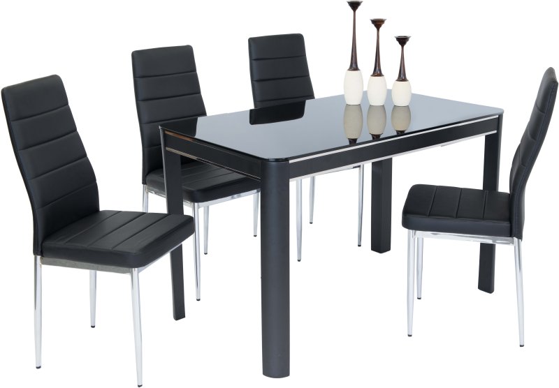 Dream Home Furnishings Morano Black Dining Table